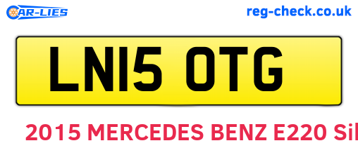 LN15OTG are the vehicle registration plates.