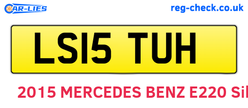 LS15TUH are the vehicle registration plates.