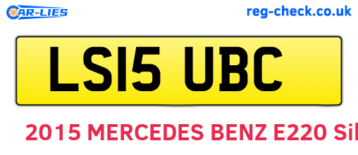 LS15UBC are the vehicle registration plates.
