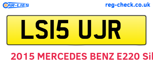 LS15UJR are the vehicle registration plates.