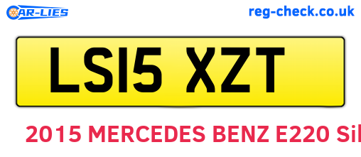 LS15XZT are the vehicle registration plates.