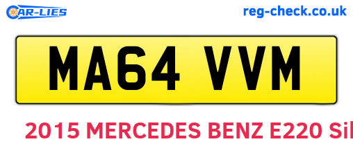 MA64VVM are the vehicle registration plates.