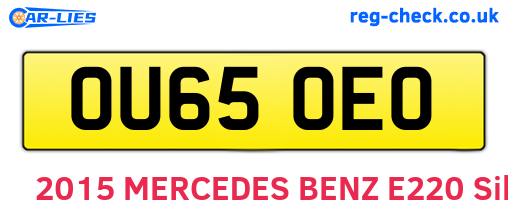 OU65OEO are the vehicle registration plates.