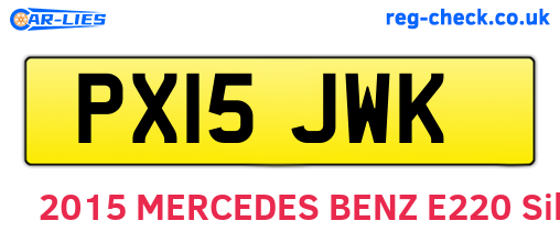 PX15JWK are the vehicle registration plates.