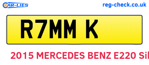 R7MMK are the vehicle registration plates.