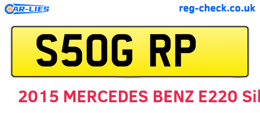 S50GRP are the vehicle registration plates.