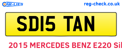 SD15TAN are the vehicle registration plates.
