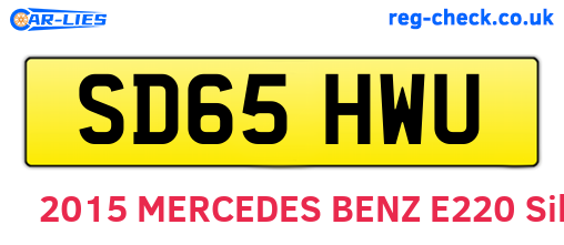 SD65HWU are the vehicle registration plates.