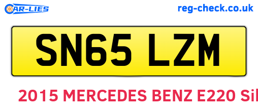 SN65LZM are the vehicle registration plates.