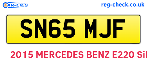 SN65MJF are the vehicle registration plates.