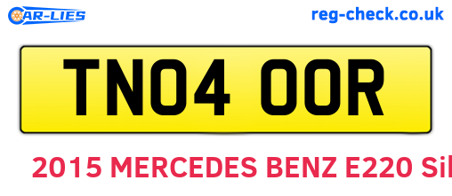 TN04OOR are the vehicle registration plates.