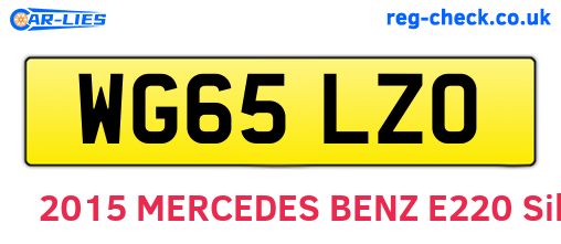 WG65LZO are the vehicle registration plates.