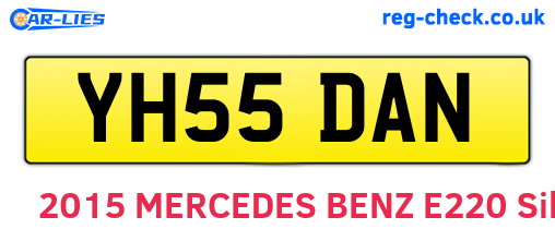 YH55DAN are the vehicle registration plates.