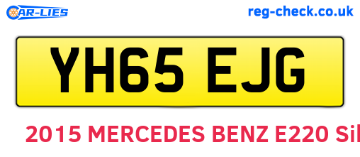 YH65EJG are the vehicle registration plates.
