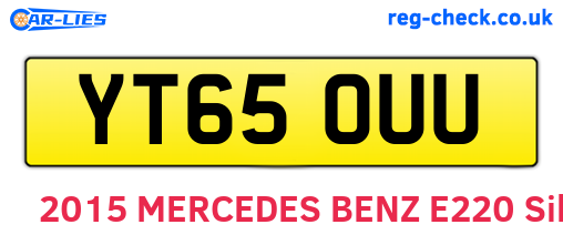 YT65OUU are the vehicle registration plates.