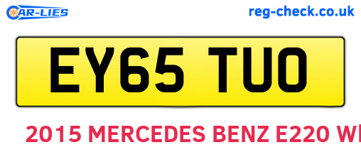 EY65TUO are the vehicle registration plates.