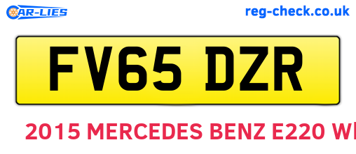 FV65DZR are the vehicle registration plates.