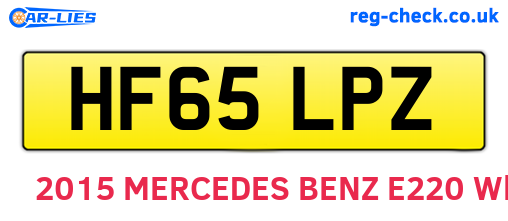 HF65LPZ are the vehicle registration plates.