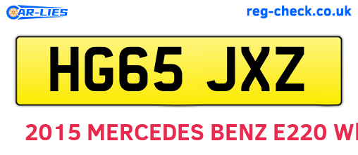 HG65JXZ are the vehicle registration plates.