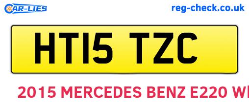 HT15TZC are the vehicle registration plates.