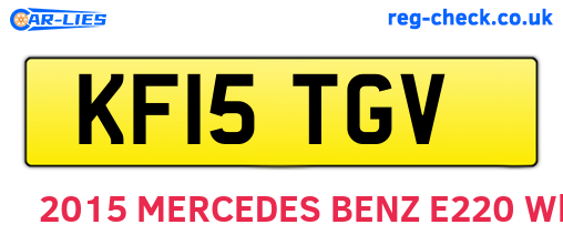 KF15TGV are the vehicle registration plates.