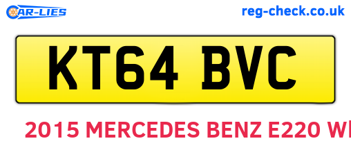 KT64BVC are the vehicle registration plates.