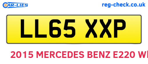 LL65XXP are the vehicle registration plates.