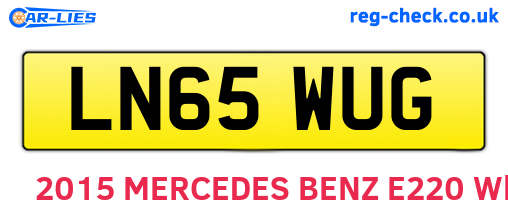 LN65WUG are the vehicle registration plates.
