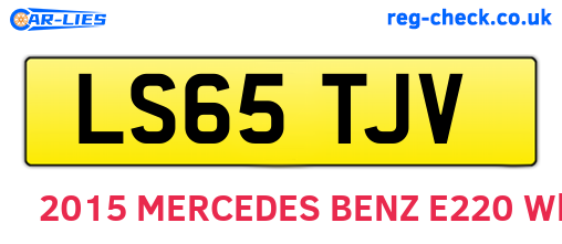 LS65TJV are the vehicle registration plates.