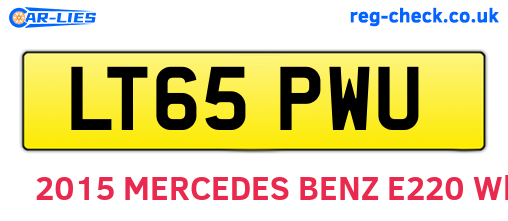 LT65PWU are the vehicle registration plates.