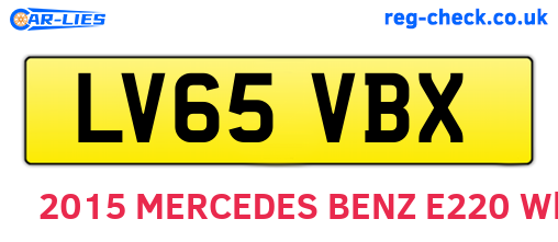 LV65VBX are the vehicle registration plates.