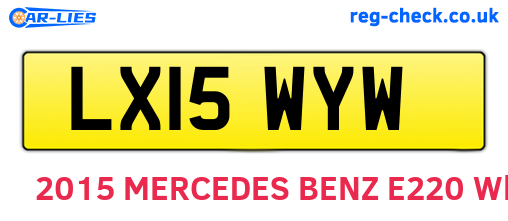 LX15WYW are the vehicle registration plates.