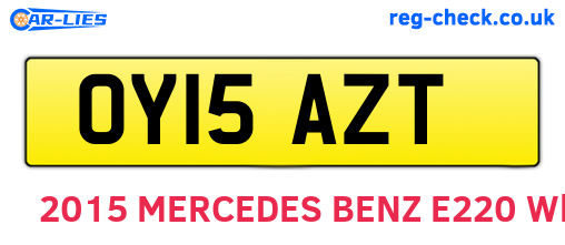 OY15AZT are the vehicle registration plates.
