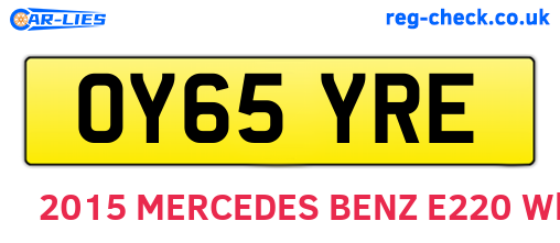 OY65YRE are the vehicle registration plates.