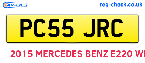 PC55JRC are the vehicle registration plates.