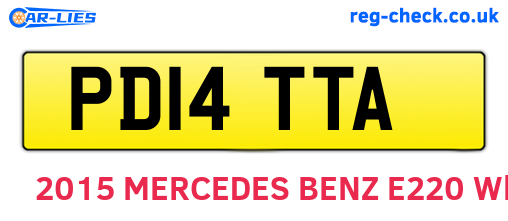 PD14TTA are the vehicle registration plates.