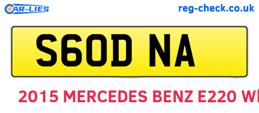 S60DNA are the vehicle registration plates.