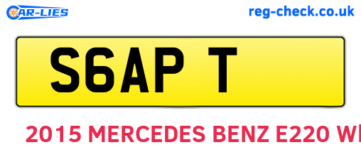 S6APT are the vehicle registration plates.