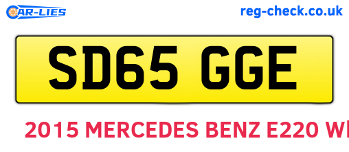 SD65GGE are the vehicle registration plates.