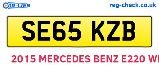 SE65KZB are the vehicle registration plates.