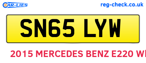 SN65LYW are the vehicle registration plates.