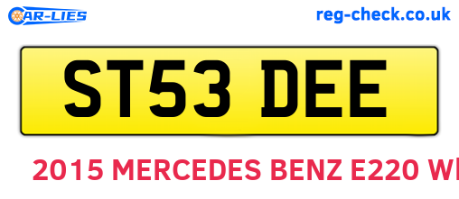 ST53DEE are the vehicle registration plates.