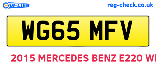 WG65MFV are the vehicle registration plates.
