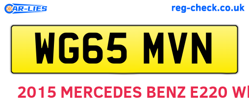 WG65MVN are the vehicle registration plates.
