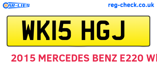 WK15HGJ are the vehicle registration plates.