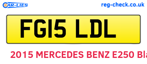FG15LDL are the vehicle registration plates.