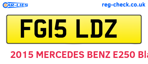 FG15LDZ are the vehicle registration plates.