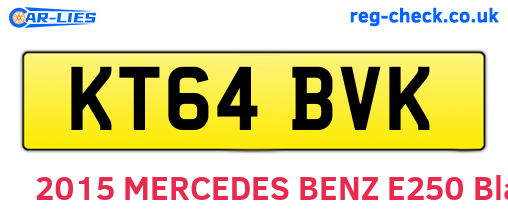 KT64BVK are the vehicle registration plates.