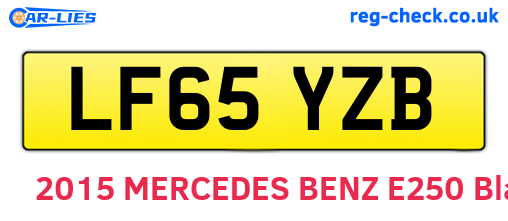 LF65YZB are the vehicle registration plates.