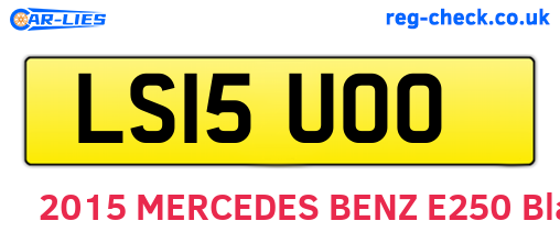 LS15UOO are the vehicle registration plates.